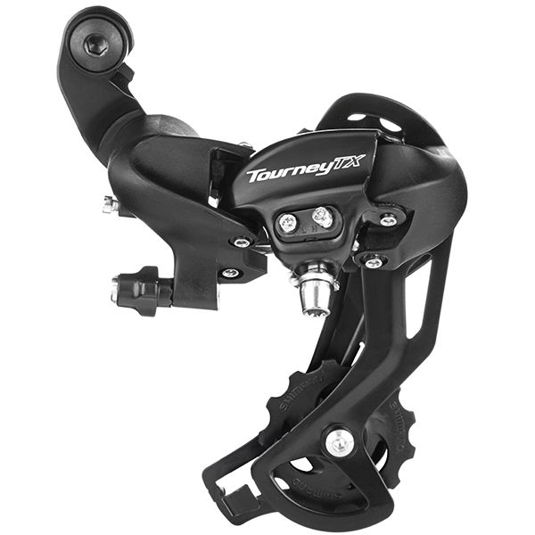 Переключатель задний Shimano Tourney TX800 (черный 7/8ск., крепление на петух)