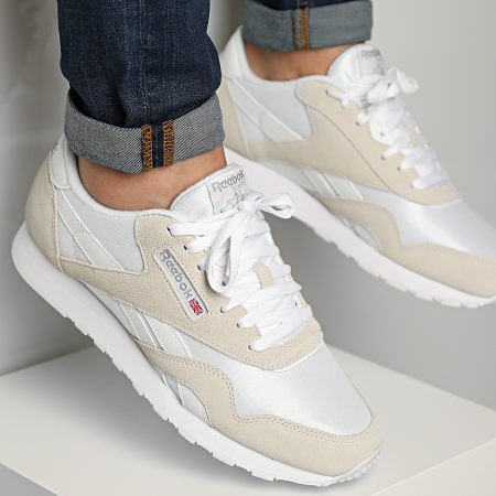 White reebok trainers cheap