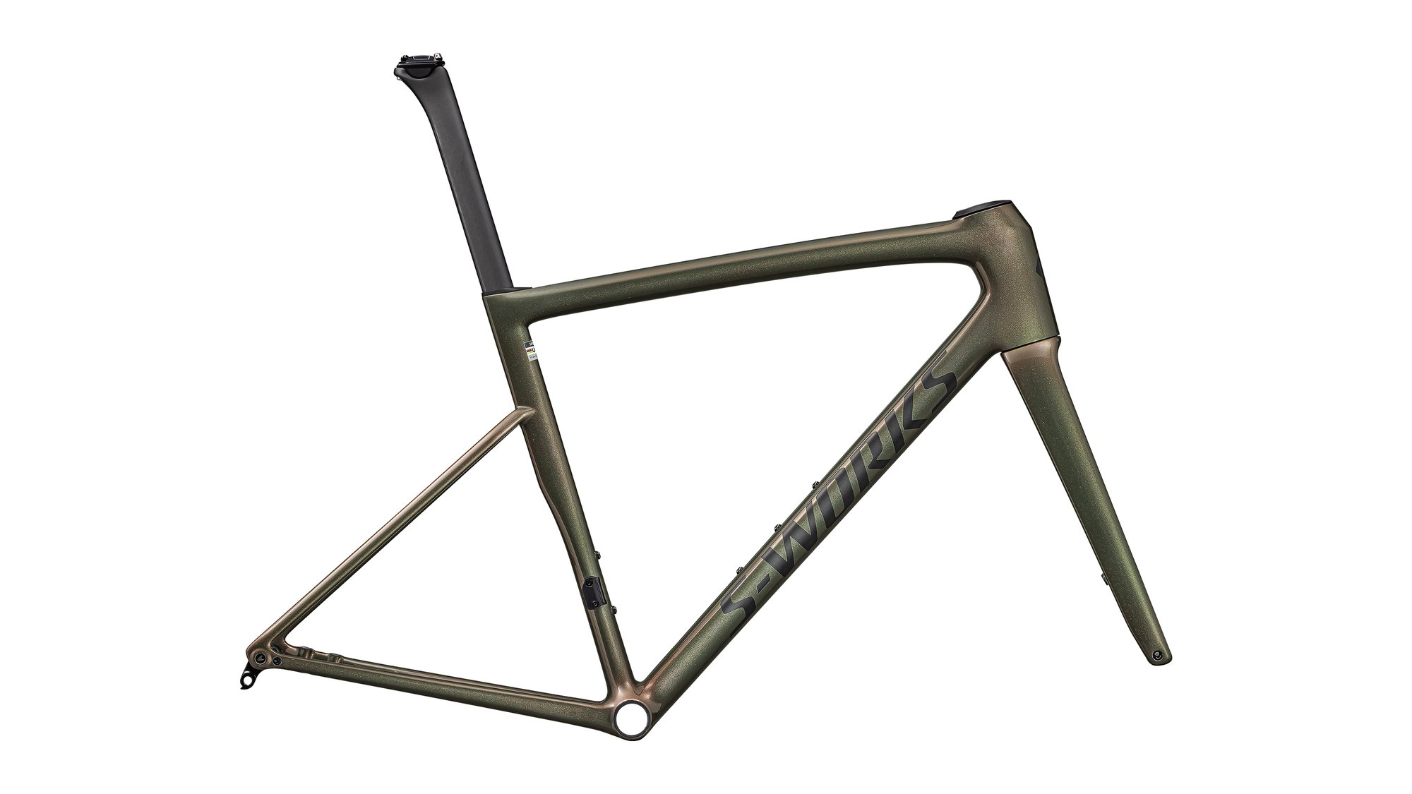 рама specialized s-works tarmac sl8 frameset 2025 gloss cypress metallic / magenta to gold pearl / s