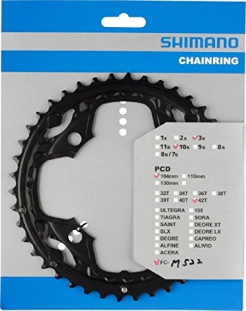 Звезды Звезда передняя для Shimano FC-M522 Артикул Y1N098020, Y1N098010