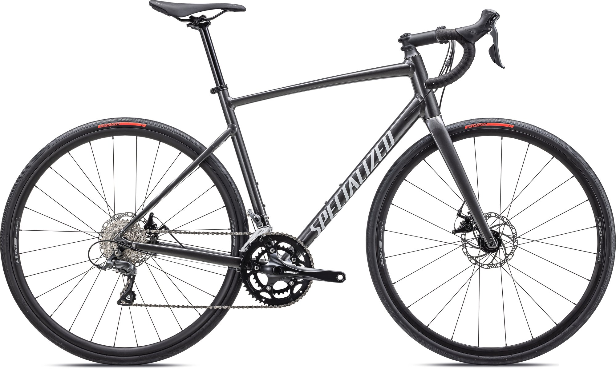 Specialized Allez E5 2025 Gloss Smoke / White / Silver Dust