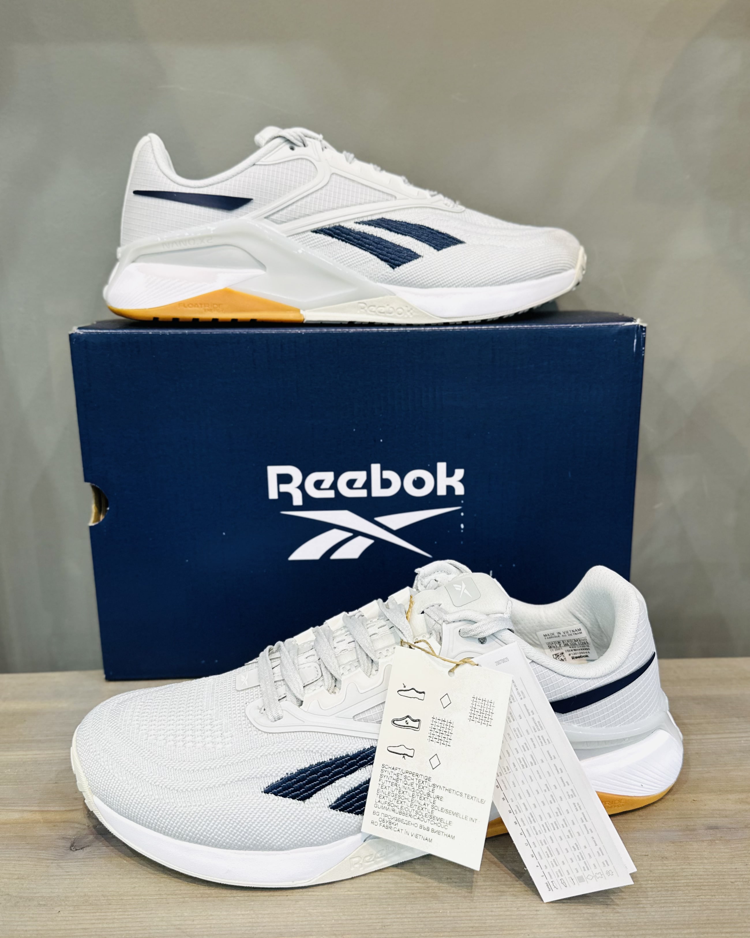 reebok nano x2 pure grey 2 ftwr white reebok rubber gum 06 7220.00