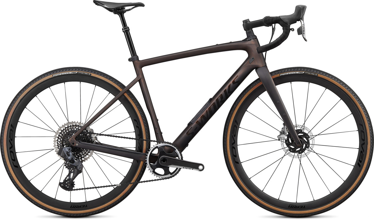 Гравийные велосипеды Specialized S-Works Diverge Carbon Etap 2021 Satin Carbon/Color Run Pearl/Chrome/Clean Артикул 96220-0052, 96220-0061, 96220-0054, 96220-0049, 96220-0058, 96220-0056