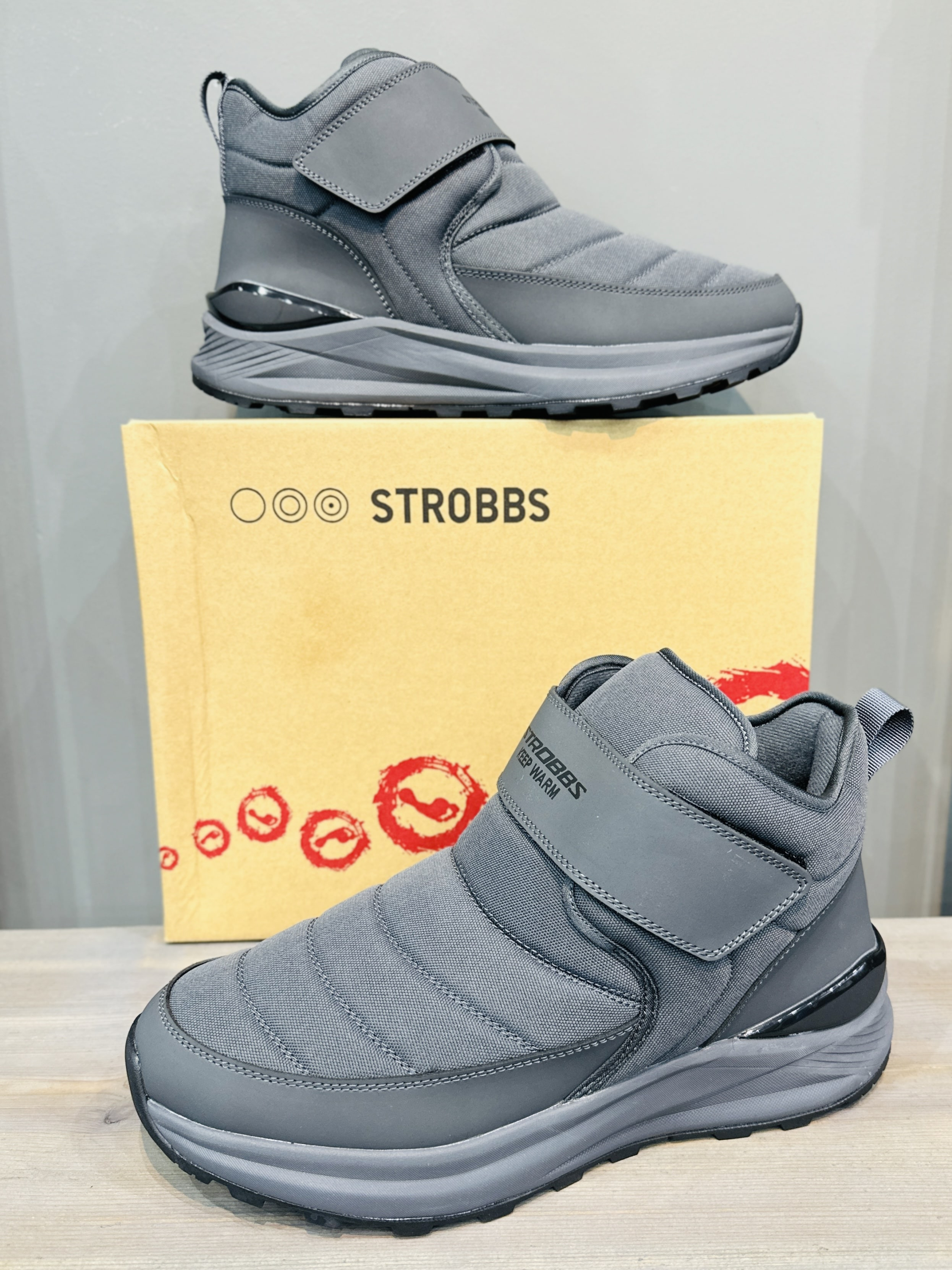 Полусапоги зимние Strobbs C9376-1 серый