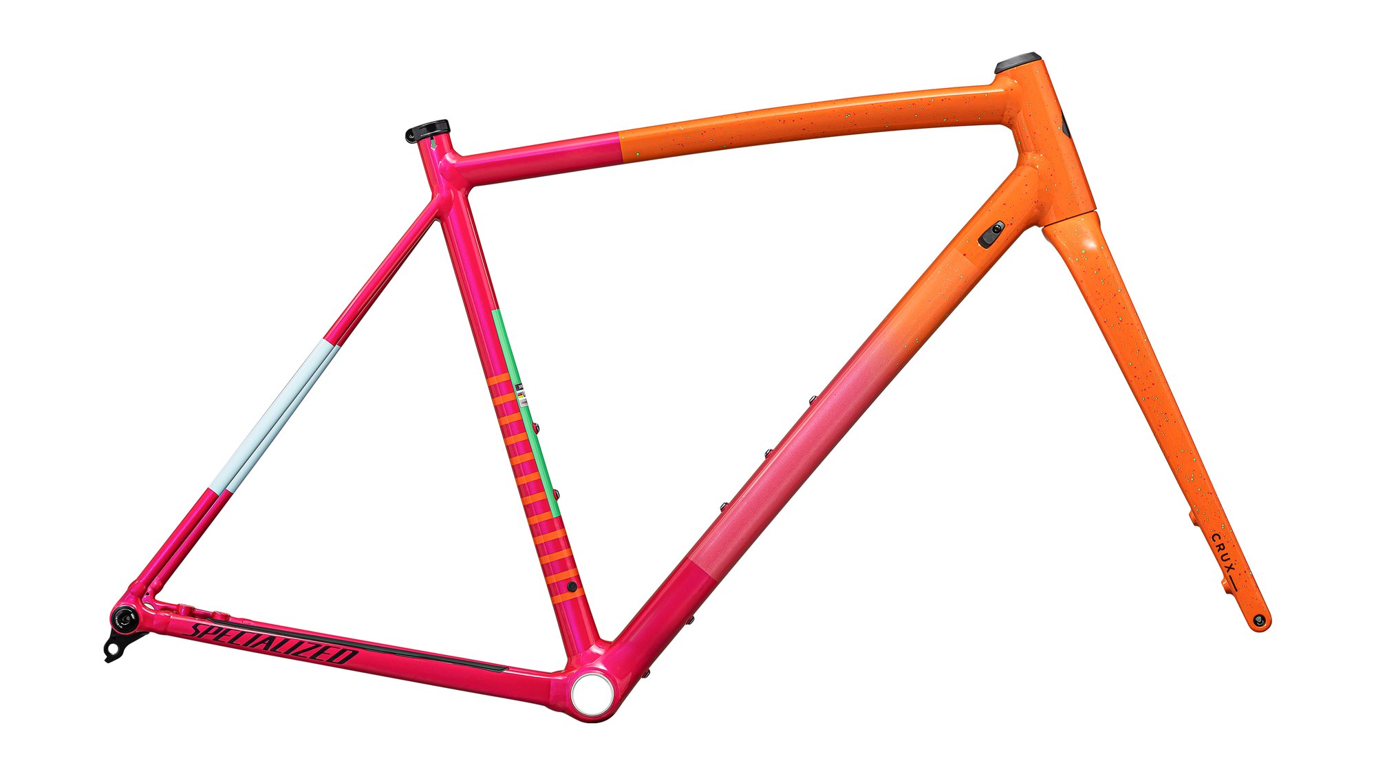рама specialized crux dsw 2025 gloss amber glow / vivid pink / metallic midnight shadow / specle