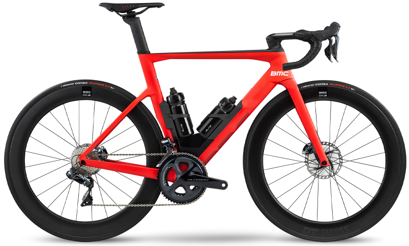 Триатлон, шоссейные велосипеды BMC Timemachine 01 ROAD FOUR Red/white/carbon Ultegra Di2 2020 Артикул 