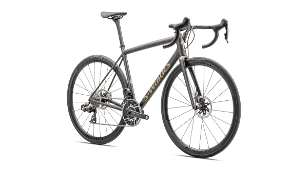 Specialized S-Works Aethos - SRAM RED AXS 2025 Satin Doppio / Gunmetal Dry Brushed / Gold Pearl