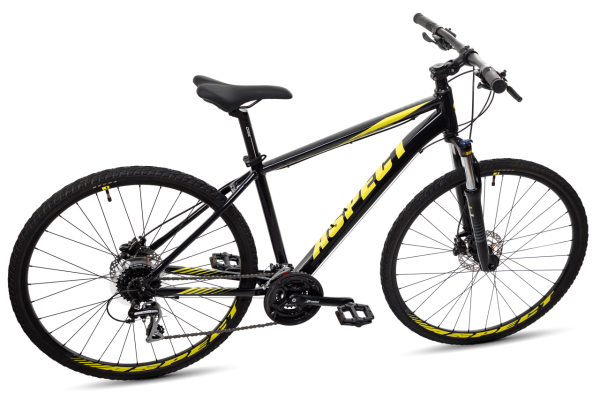 Городские велосипеды Aspect Edge 2022 черный-желтый Артикул 9980070774012, 9980070774029