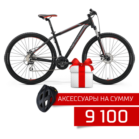 Merida 2020 по акции, горные велосипеды Merida Big Nine 20-MD MattBlack Silver Red 2019 Артикул 