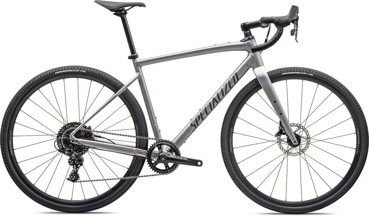 Гравийные велосипеды, комфорт плюс Specialized Diverge Comp E5 2023 Satin Silver Dust / Smoke Артикул 95423-5158, 95423-5152, 95423-5156, 95423-5164, 95423-5149, 95423-5154, 95423-5161