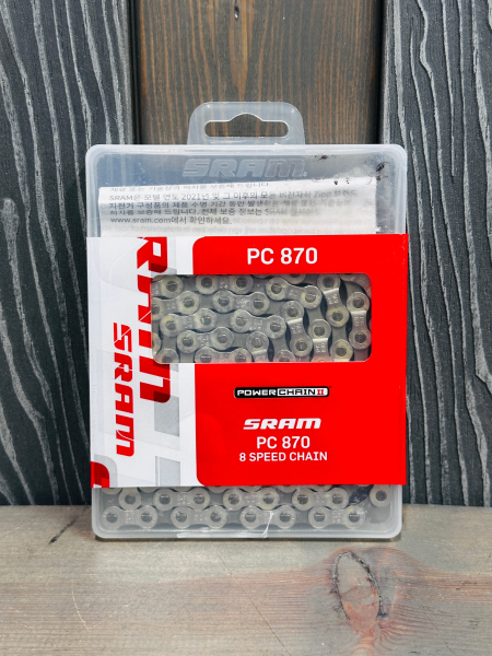 08 цепь sram pc 870 8 скоростей 114 замок power link 
