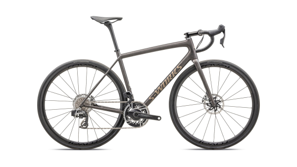 Specialized S-Works Aethos - SRAM RED AXS 2025 Satin Doppio / Gunmetal Dry Brushed / Gold Pearl