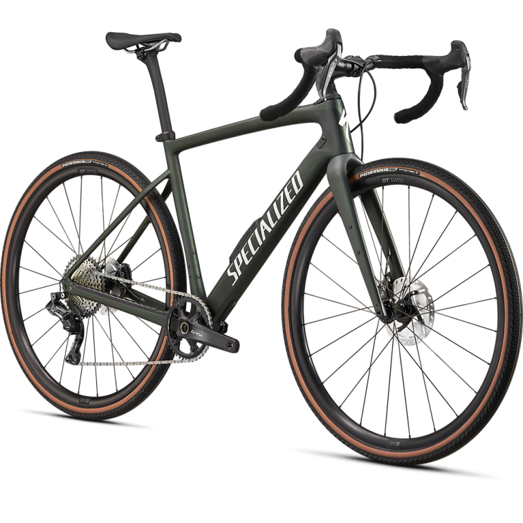 Гравийные велосипеды, комфорт плюс Specialized Diverge Expert Carbon 2021 Satin Oak Green Metallic/Gloss White/Chrome/Clean Артикул 96220-3264, 96220-3261, 96220-3254, 96220-3252, 96220-3256, 96220-3258, 96220-3249