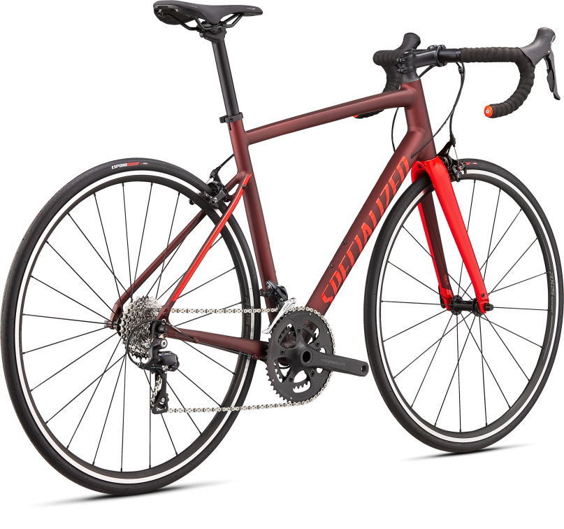 Шоссейные велосипеды Specialized Allez E5 Sport 2020 малиновый-красный Артикул 90020-6244, 90020-6261, 90020-6252, 90020-6258, 90020-6254, 90020-6249, 90020-6256