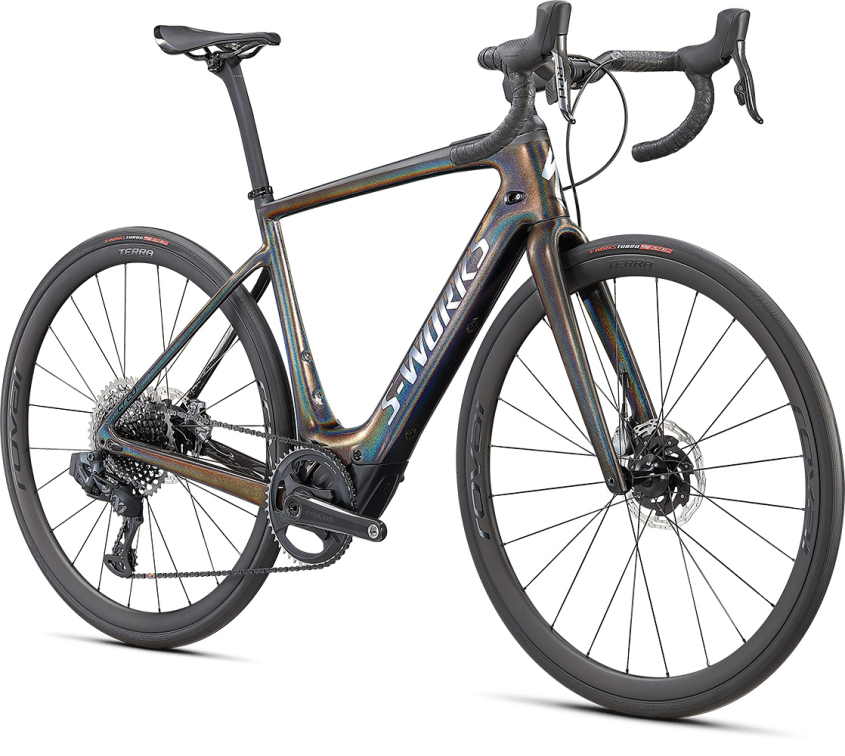 TURBO CREO - теперь 200 км реально! Specialized S-Works Turbo Creo SL Carbon 2022 BLKTNT/SPCTFLR/BLK Артикул 98121-0204, 98121-0203