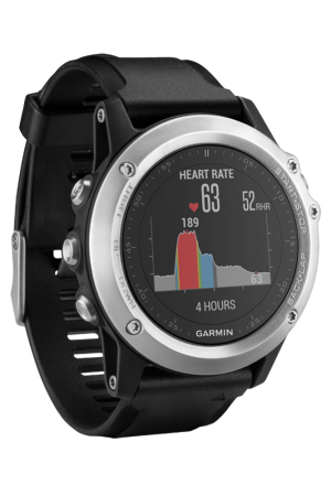 Спортивные часы Garmin Fenix 3 HR серебряный с черным ремешком Артикул 010-01338-77