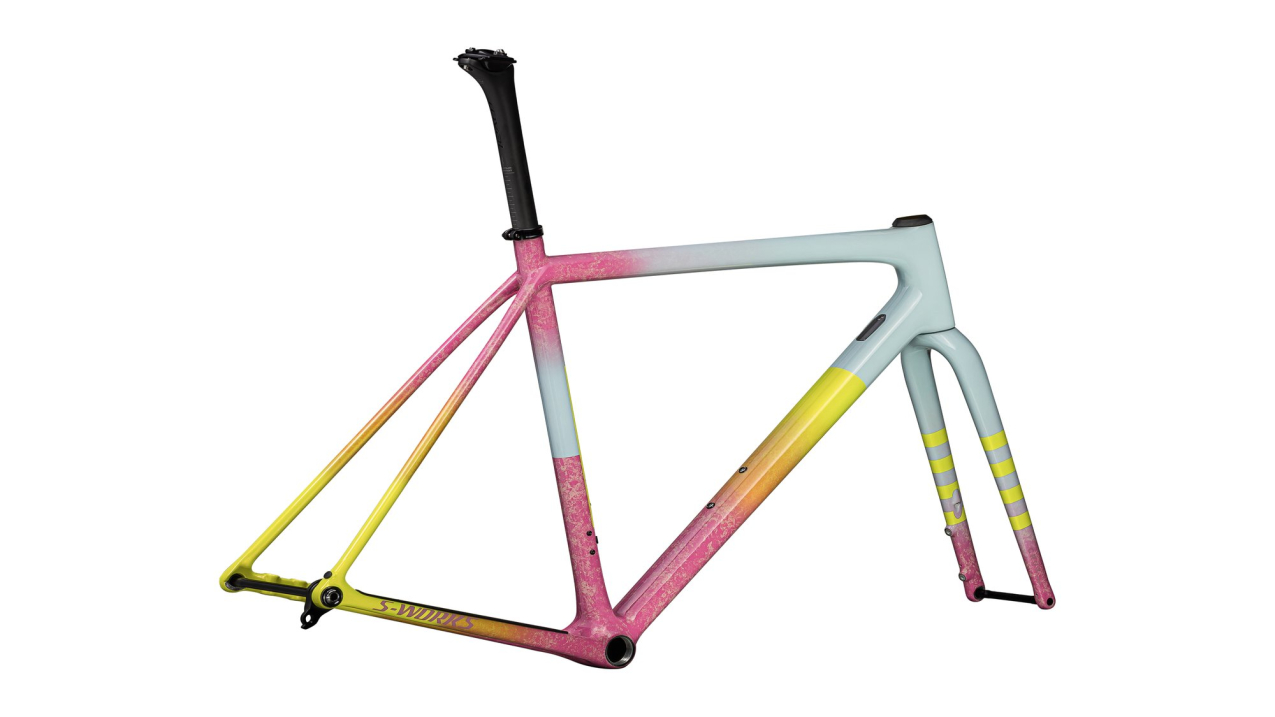 Рамы шоссе, гревел рама Specialized S-Works Crux 2025 Gloss Sea Foam/Rebel Pink Dry Impasto/Ion Metallic/Cast Lilac Артикул 71425-7649, 71425-7656, 71425-7658, 71425-7654, 71425-7661, 71425-7652