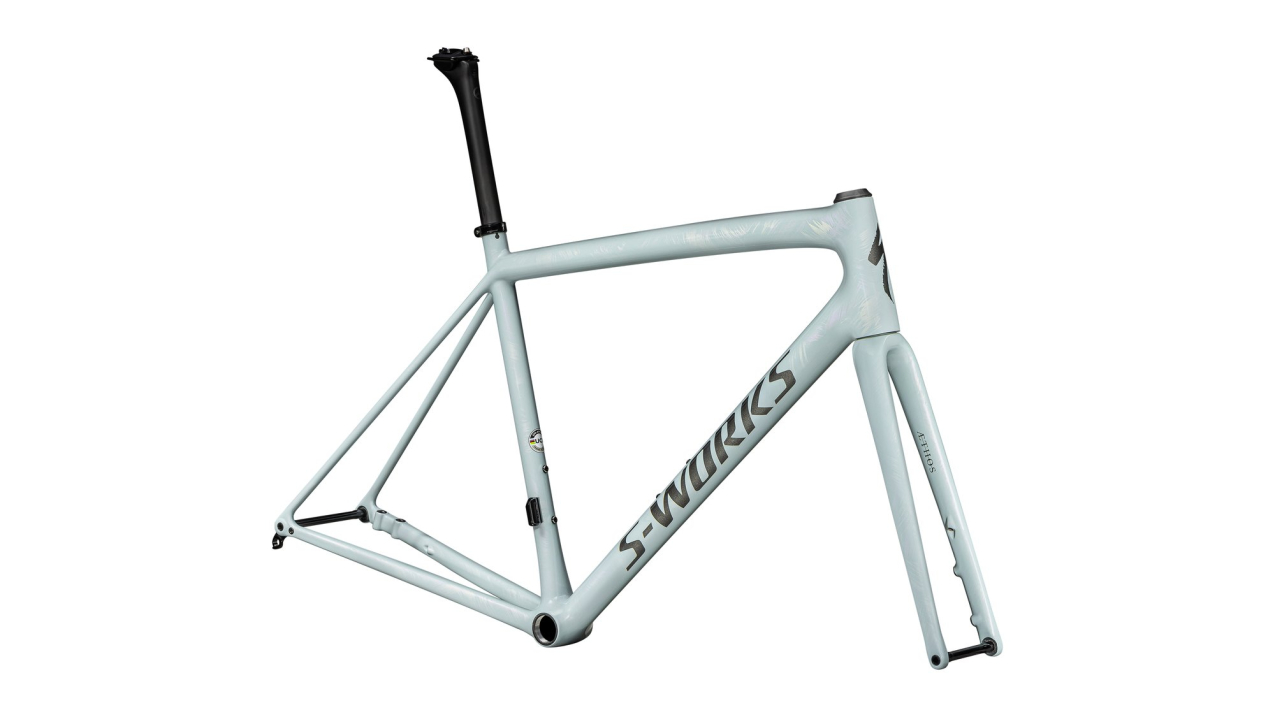 Рамы шоссе, гревел рама Specialized S-Works Aethos 2025 Gloss Sea Foam / Dry Brushed Violet + Gold Ghost Pearl / Smoke Артикул 77225-0061, 77225-0056, 77225-0058, 77225-0049, 77225-0052, 77225-0054