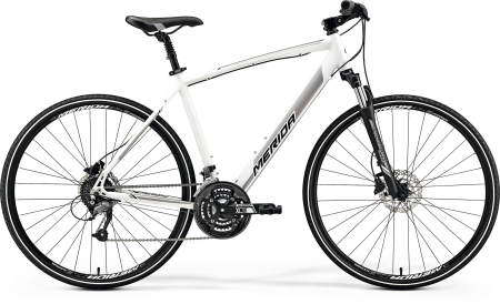 Merida 2019 по акции, городские велосипеды Merida Crossway 40-D SilkPearl White Silver 2019 Артикул 