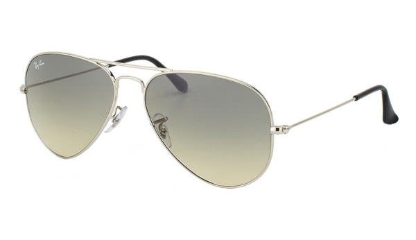 Очки городские Ray-Ban Aviator оправа Polished Silver Metal линза Light Grey Gradient