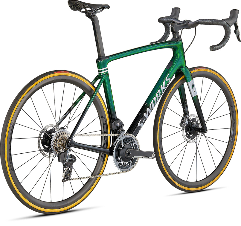 S-WORKS велосипеды шоссе Specialized S-Works Roubaix – SRAM Red eTAP 2021 Gloss Green Tint/Spectraflair/Satin Flake Silver Артикул 94421-0149