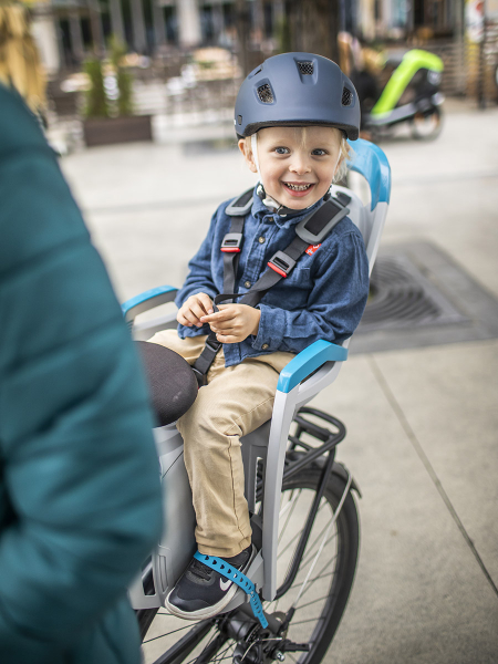 Детское велокресло Детское велокресло Hamax Amaze с адаптером серый-голубой Артикул HAM553202