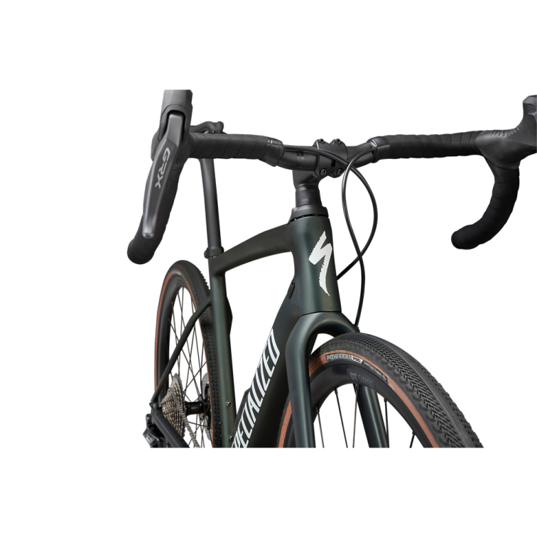 Гравийные велосипеды, комфорт плюс Specialized Diverge Expert Carbon 2021 Satin Oak Green Metallic/Gloss White/Chrome/Clean Артикул 96220-3264, 96220-3261, 96220-3254, 96220-3252, 96220-3256, 96220-3258, 96220-3249