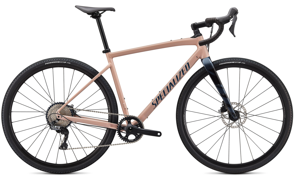 Гравийные велосипеды, комфорт плюс Specialized Diverge Comp E5 2021 Gloss Blush/Cast Blue Metallic/Chrome/Wild Ferns Артикул 96220-5361, 96220-5354, 96220-5349, 96220-5352, 96220-5358, 96220-5356, 96220-5364