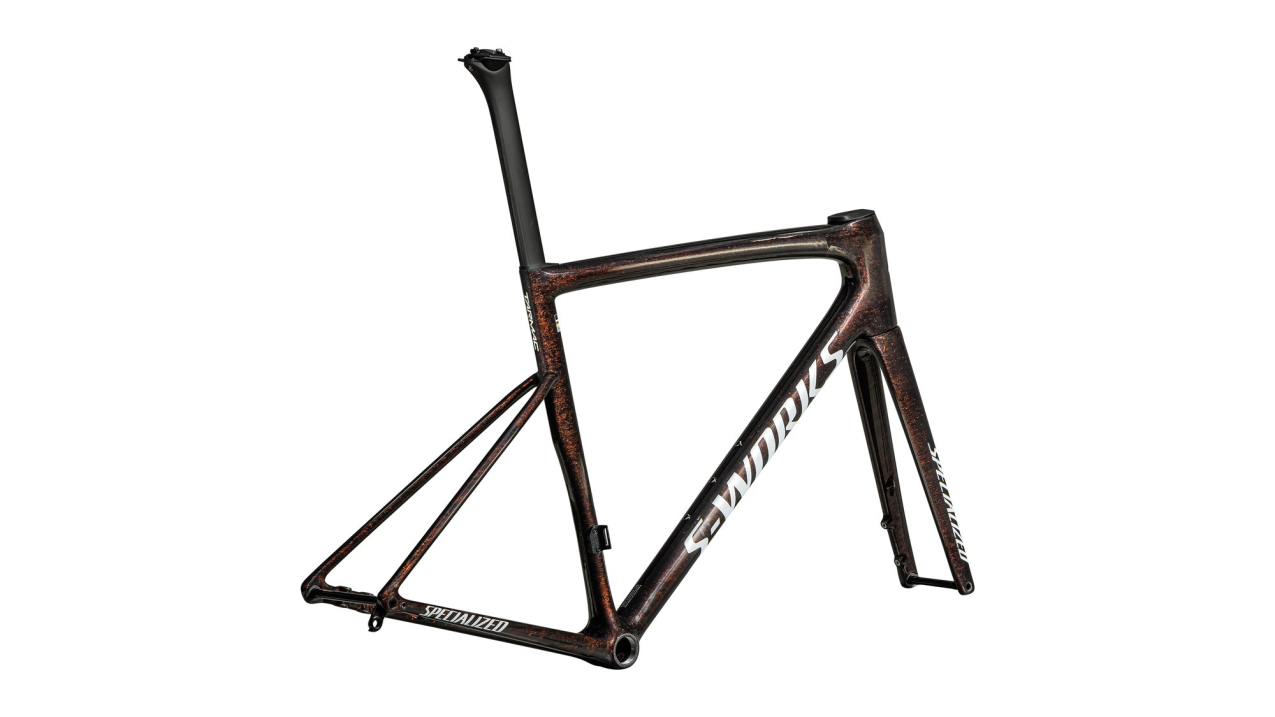 Рамы шоссе, гревел рама Specialized S-Works Tarmac SL8 Frameset 2025 Gloss Carbon / Red To Gold Blurred Speckle / Metal Артикул 74925-0056, 74925-0044, 74925-0054, 74925-0052, 74925-0061, 74925-0049, 74925-0058