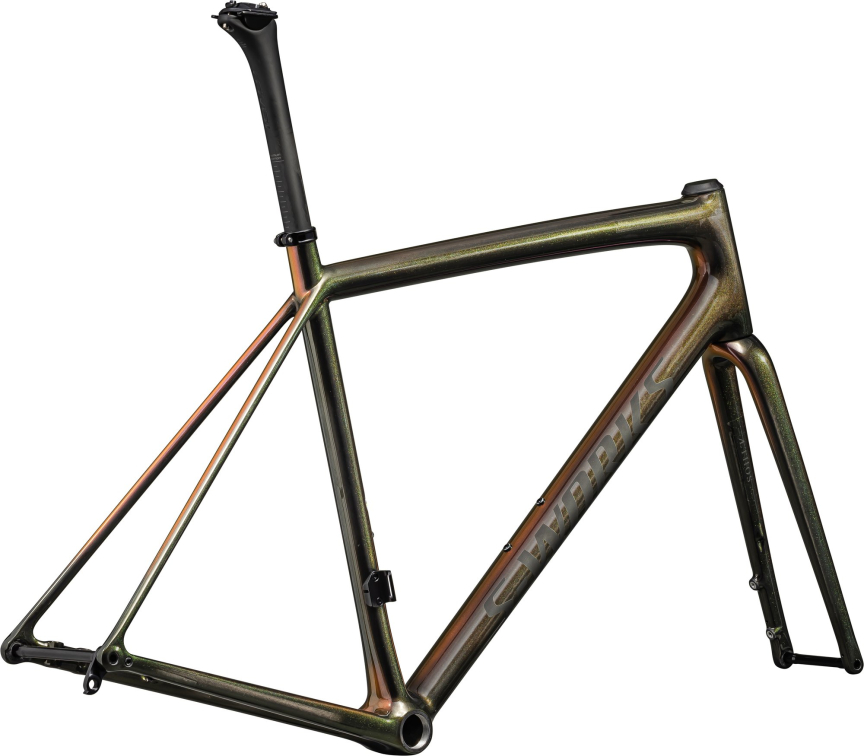 Рамы шоссе, гревел рама Specialized S-Works Aethos 2024 Gloss Carbon + Magenta-gold Edge Fade + All Over Gold Pearl 25% Артикул 77224-0158, 77224-0152, 77224-0156, 77224-0161, 77224-0149, 77224-0154
