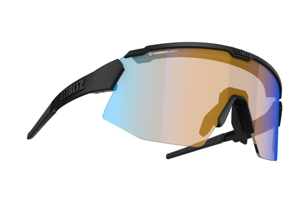 Очки спортивные Bliz Breeze Nano Nordic Light оправа Matt Black линза Coral Orange & Blue Multi