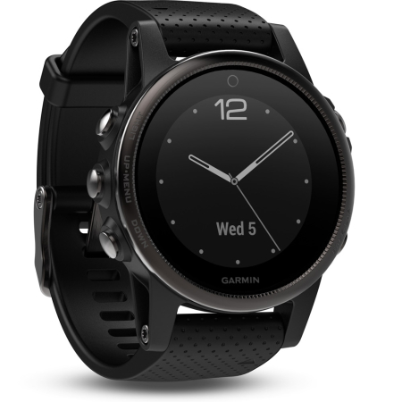 Спортивные часы Garmin Fenix 5s Sapphire черные с черным ремешком Артикул 010-01685-11