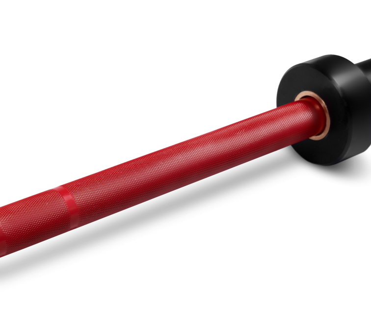 Грифы для штанг и гантелей Гриф олимпийский BRONZE GYM прямой красный 20 кг МВН: 680кг с замками Артикул 