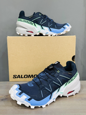 Кроссовки Кроссовки женские Salomon Speedcross 6 GTX Carbon/Provence/White Артикул L47465900-8, L47465900-5, L47465900-7, L47465900-6, L47465900-7.5, L47465900-6.5, L47465900-5.5