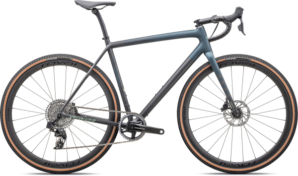 Specialized Crux Pro Sram Force eTap AXS 2025 Satin Carbon / Deep Lake Metallic / Smoke / White Sage