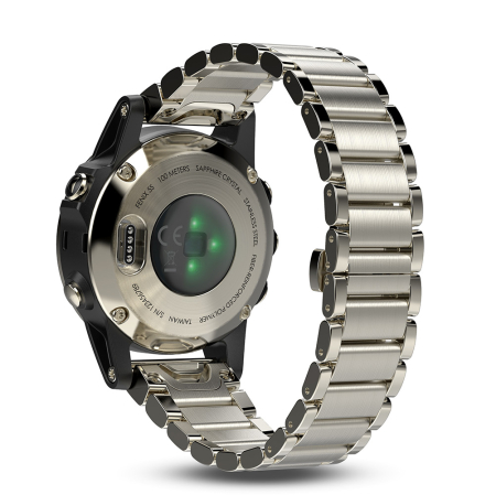 Спортивные часы Garmin Fenix 5s Sapphire золотистые с металлическим браслетом Артикул 010-01685-15