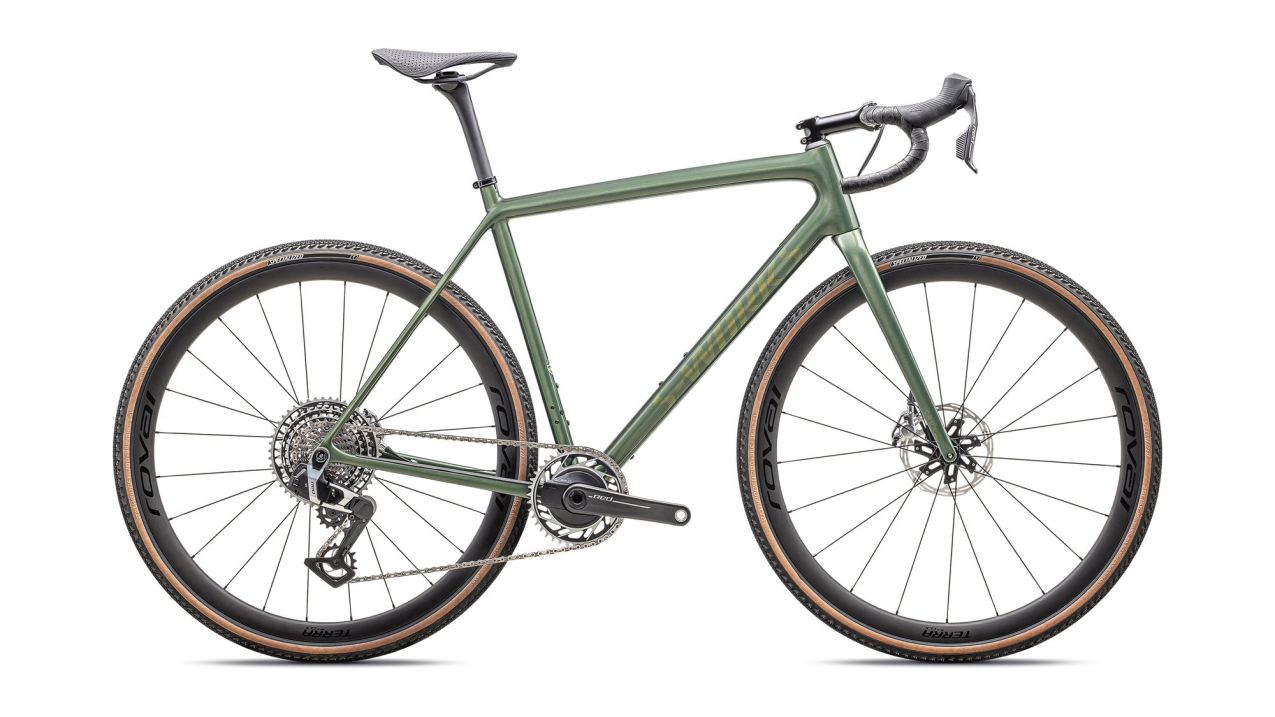 S-WORKS велосипеды гравийные Specialized S-Works Crux Sram Red XPLR 2025 Gloss Cypress Metallic / Viavi Gold To Silver Pearl Артикул 91425-0054, 91425-0058, 91425-0056, 91425-0052, 91425-0049, 91425-0061