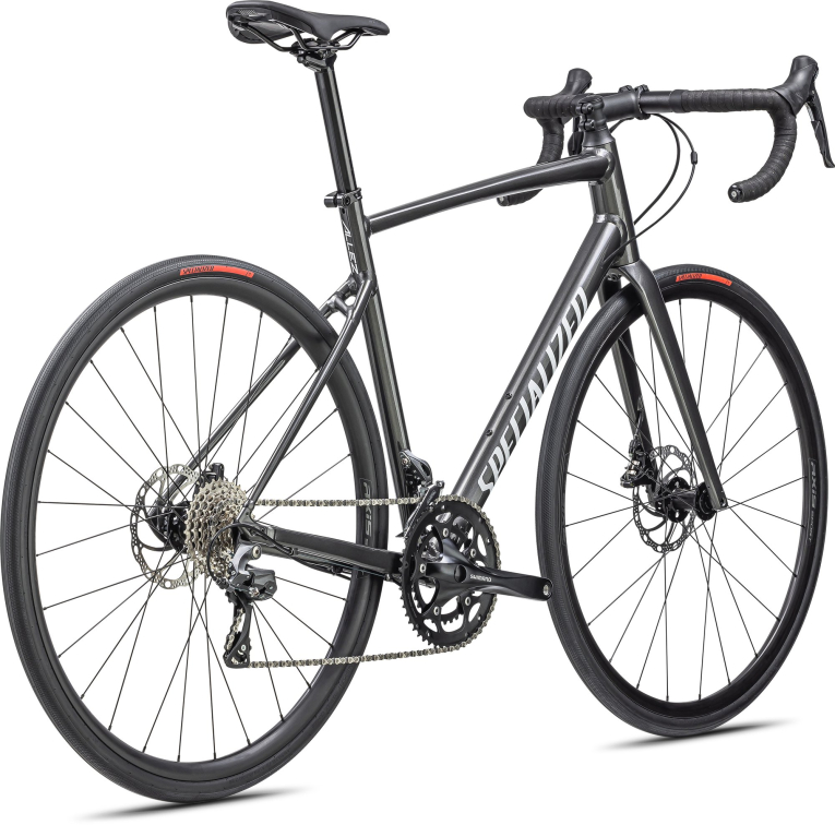Шоссейные велосипеды Specialized Allez E5 2025 Gloss Smoke / White / Silver Dust Артикул 90025-7158, 90025-7161, 90025-7154, 90025-7149, 90025-7152, 90025-7156