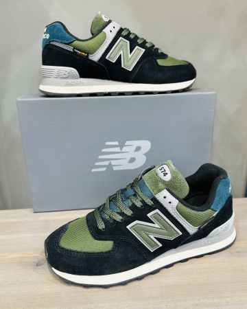 Кроссовки Кроссовки New Balance 574 Black Green Артикул U574KBG9, U574KBG12, U574KBG11, U574KBG7, U574KBG10, U574KBG8.5, U574KBG8, U574KBG9.5