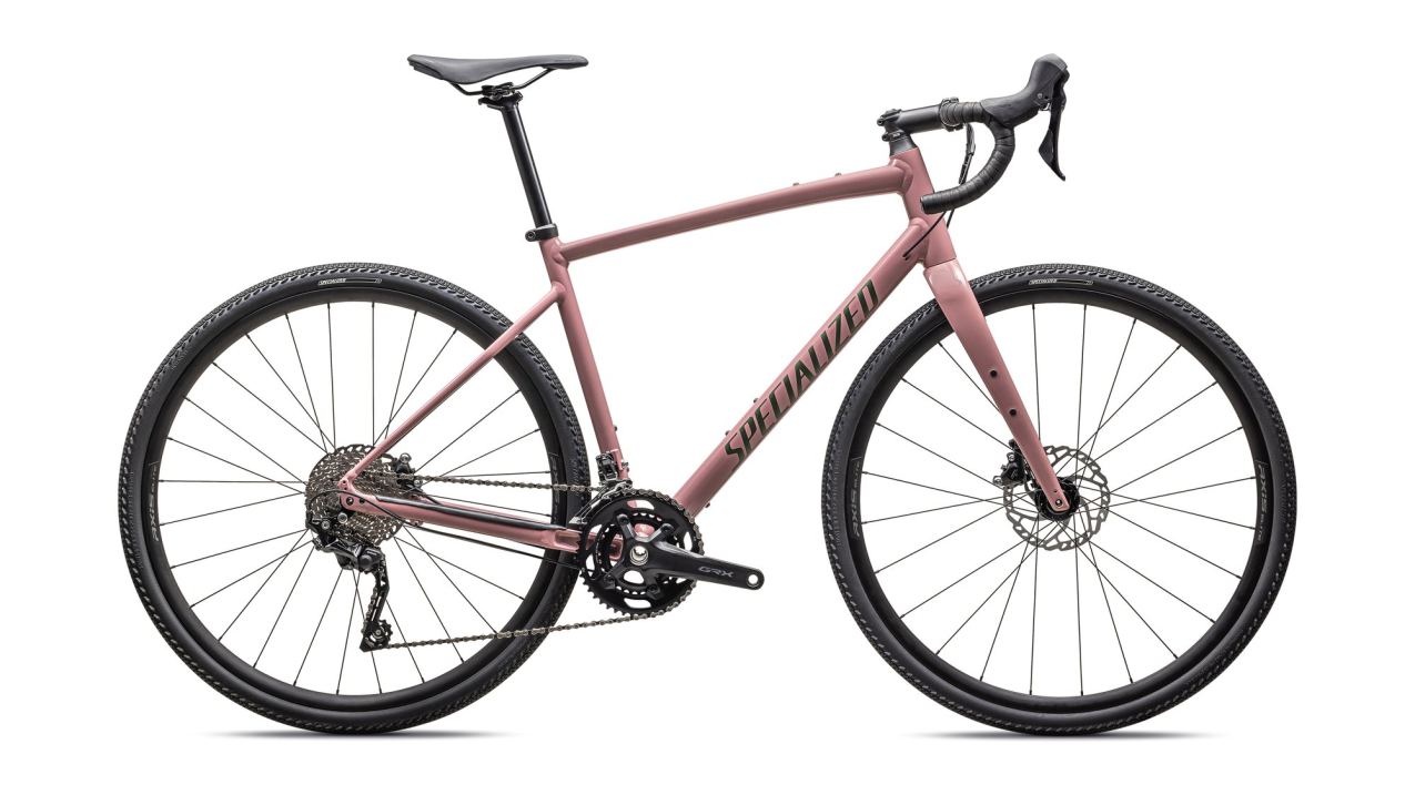 Гравийные велосипеды, ригиды Specialized Diverge E5 Elite 2025 Gloss Dusky Pink / Cypress Green Metallic Артикул 95425-4056, 95425-4061, 95425-4049, 95425-4058, 95425-4052, 95425-4044, 95425-4054