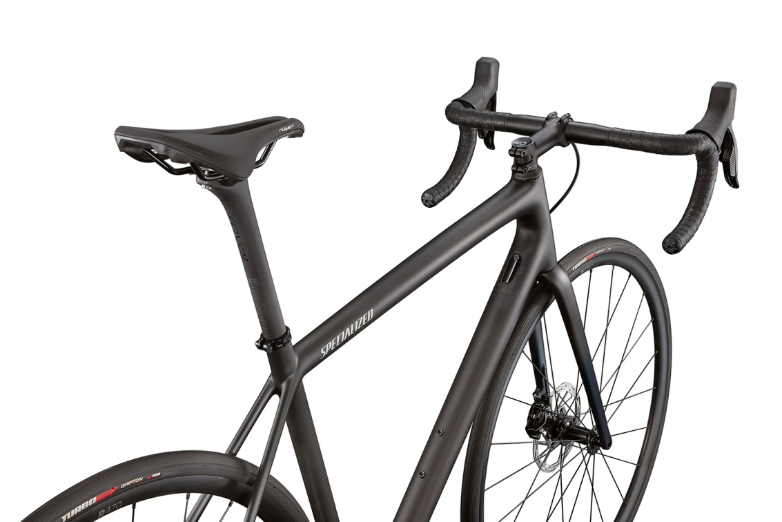 Шоссейные велосипеды Specialized Aethos Comp 2022 Satin Carbon/Teal Tint Fade/Flake Silver Артикул 97222-5149, 97222-5152, 97222-5161, 97222-5154, 97222-5156, 97222-5158