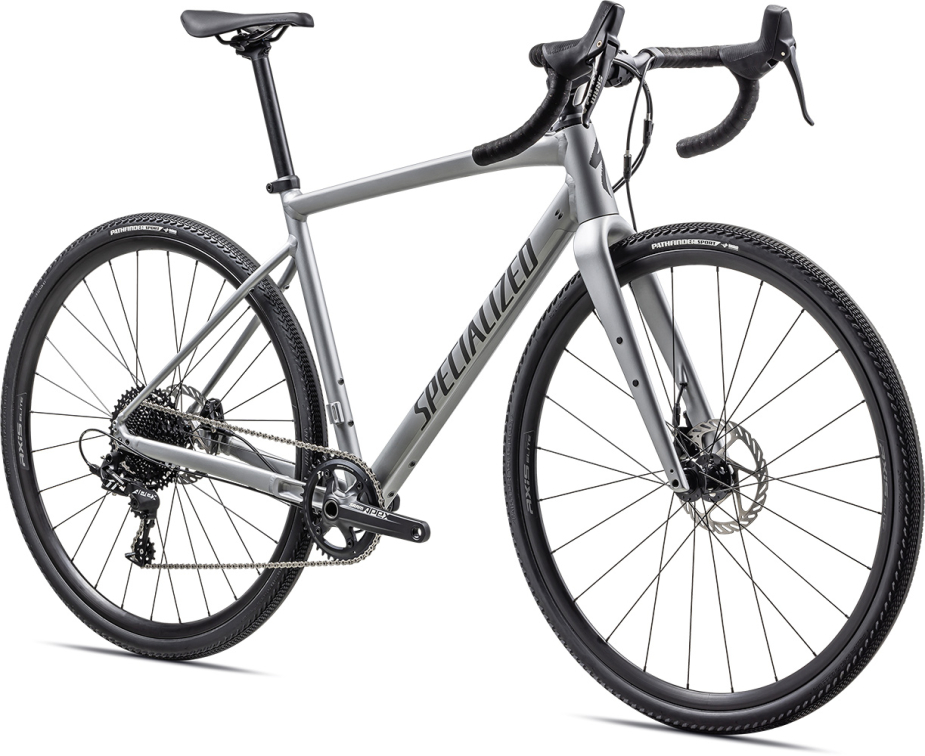 Гравийные велосипеды, комфорт плюс Specialized Diverge Comp E5 2023 Satin Silver Dust / Smoke Артикул 95423-5158, 95423-5152, 95423-5156, 95423-5164, 95423-5149, 95423-5154, 95423-5161