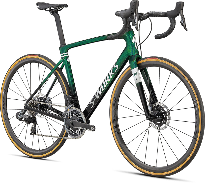 S-WORKS велосипеды шоссе Specialized S-Works Roubaix – SRAM Red eTAP 2021 Gloss Green Tint/Spectraflair/Satin Flake Silver Артикул 94421-0149