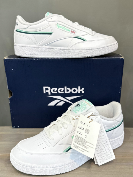 Кеды Reebok Club C 85 Vegan ftwr white/hint mint/midnight pine