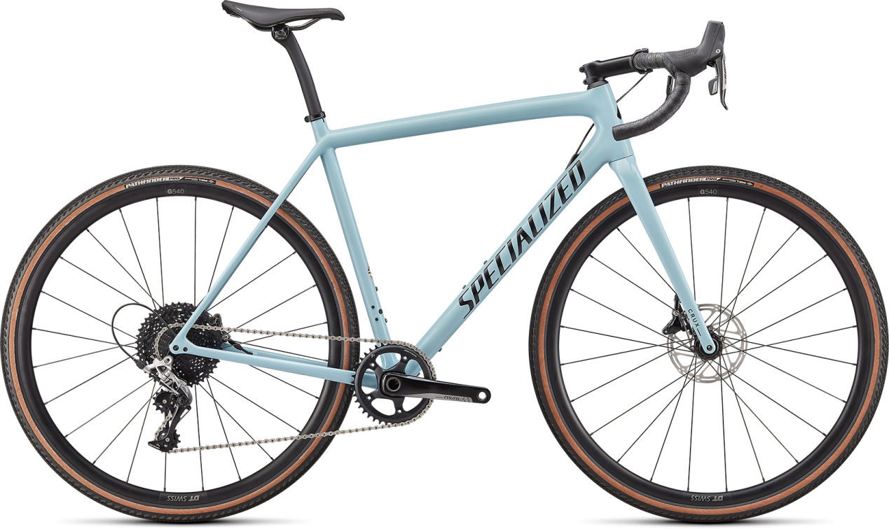 Циклокроссовые, внедорожные велосипеды Specialized Crux Comp 2022 Gloss Arctic Blue / Tarmac Black Артикул 91422-5052, 91422-5056, 91422-5061, 91422-5054, 91422-5049, 91422-5058