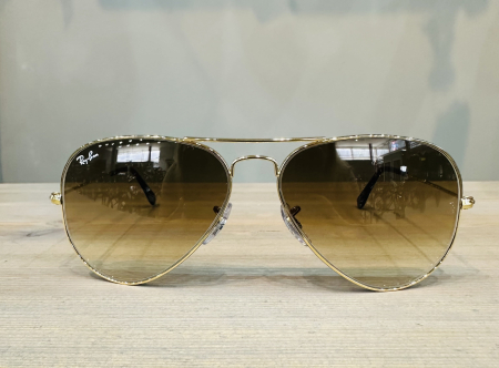Очки Очки городские Ray-Ban Aviator оправа Polished Gold Metal линза Light Brown Gradient Артикул 