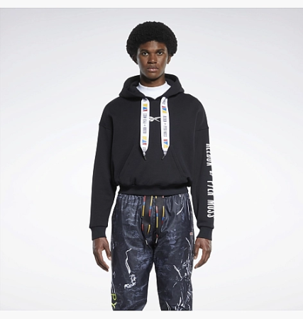 Джерси, толстовки, худи Толстовка Reebok RCPM HOODIED SWEATSHIRT black Артикул GF7197L, GF71972XL, GF7197M, GF7197XL, GF7197XS, GF7197S
