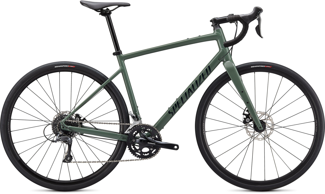 Гравийные велосипеды, ригиды Specialized Diverge Base E5 2021 Gloss Sage Green/Forest Green/Chrome/Clean Артикул 96220-7356, 96220-7349, 96220-7361, 96220-7352, 96220-7358, 96220-7344, 96220-7354