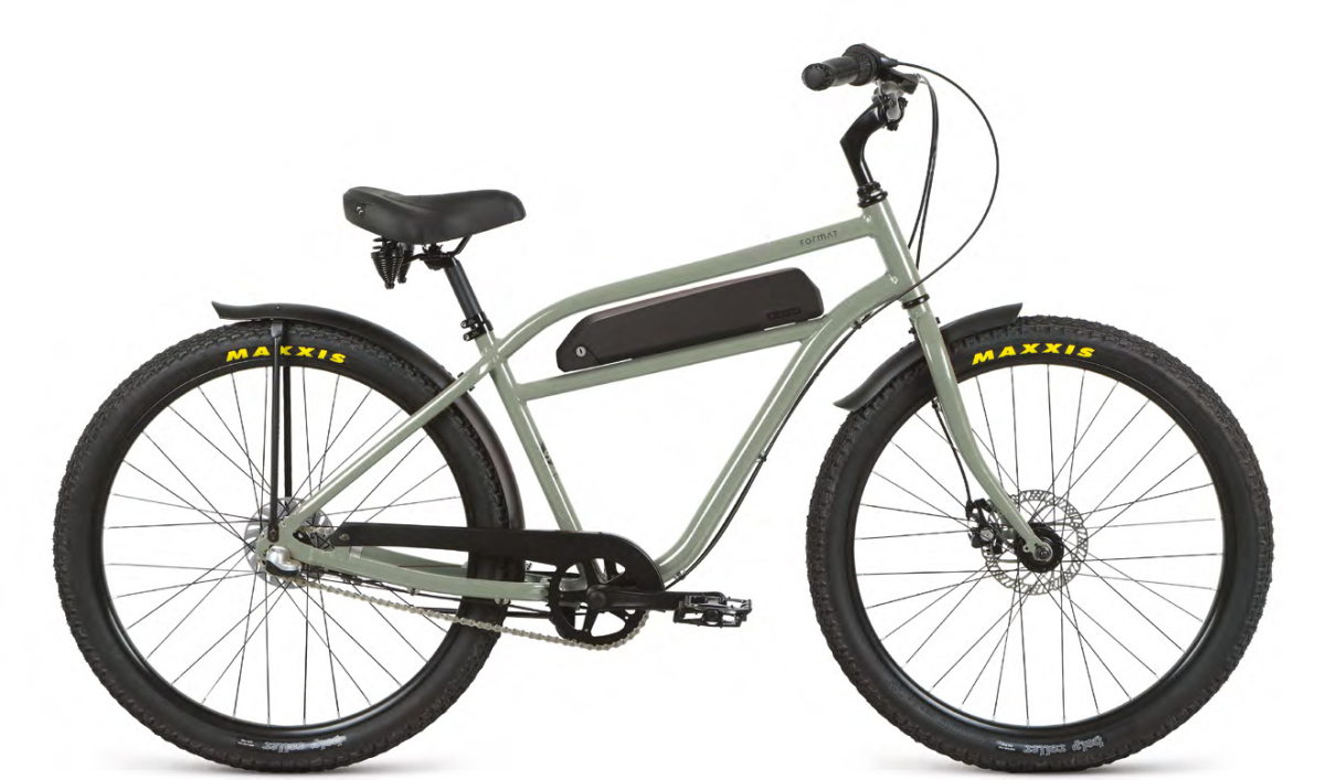 Электровелосипеды с двигателем Bosch, Yamaha, Shimano Format 5513E-250 26 2022 оливковый Артикул 