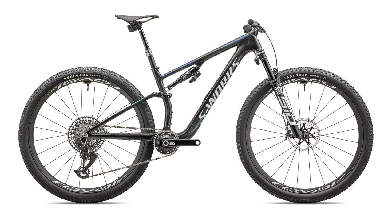 S-WORKS горные велосипеды Specialized S-Works Epic 8 2024 Gloss Carbon/Astral Blue/Electric Green/Cyan Edge Fade/Metallic Артикул 90324-0102, 90324-0103, 90324-0104, 90324-0105